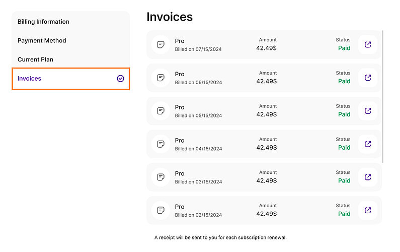 Manage Your Invoices
