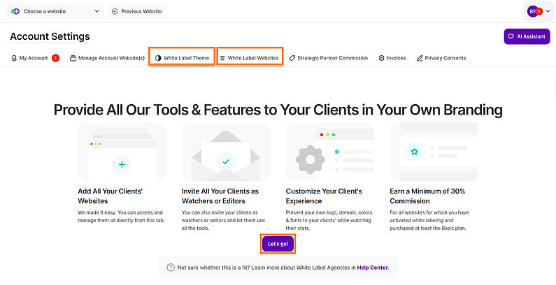 Activate White Label Feature