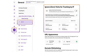 Website Settings Ignore Own Visits